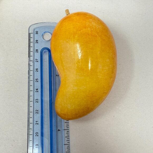 Alabaster Fruit Set of 4 Pieces Banana Apples Mango Stone Marble Vintage - Picture 6 of 16